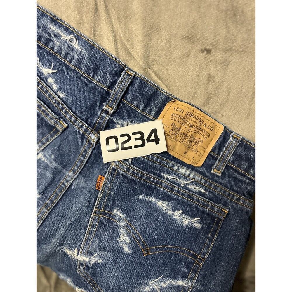 Levi's 40509-0215‎ 36x32 Men's Jeans Orange Tab Blue Medium Wash 80's Destroyed - Picture 9 of 9